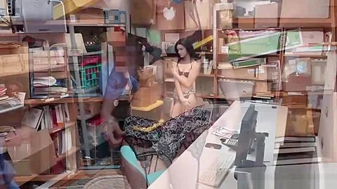 Horny Mall Officer conduct a strip search and fucks Eden Sins wet pussy