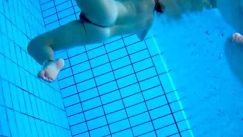 Underwater cam at sauna pool