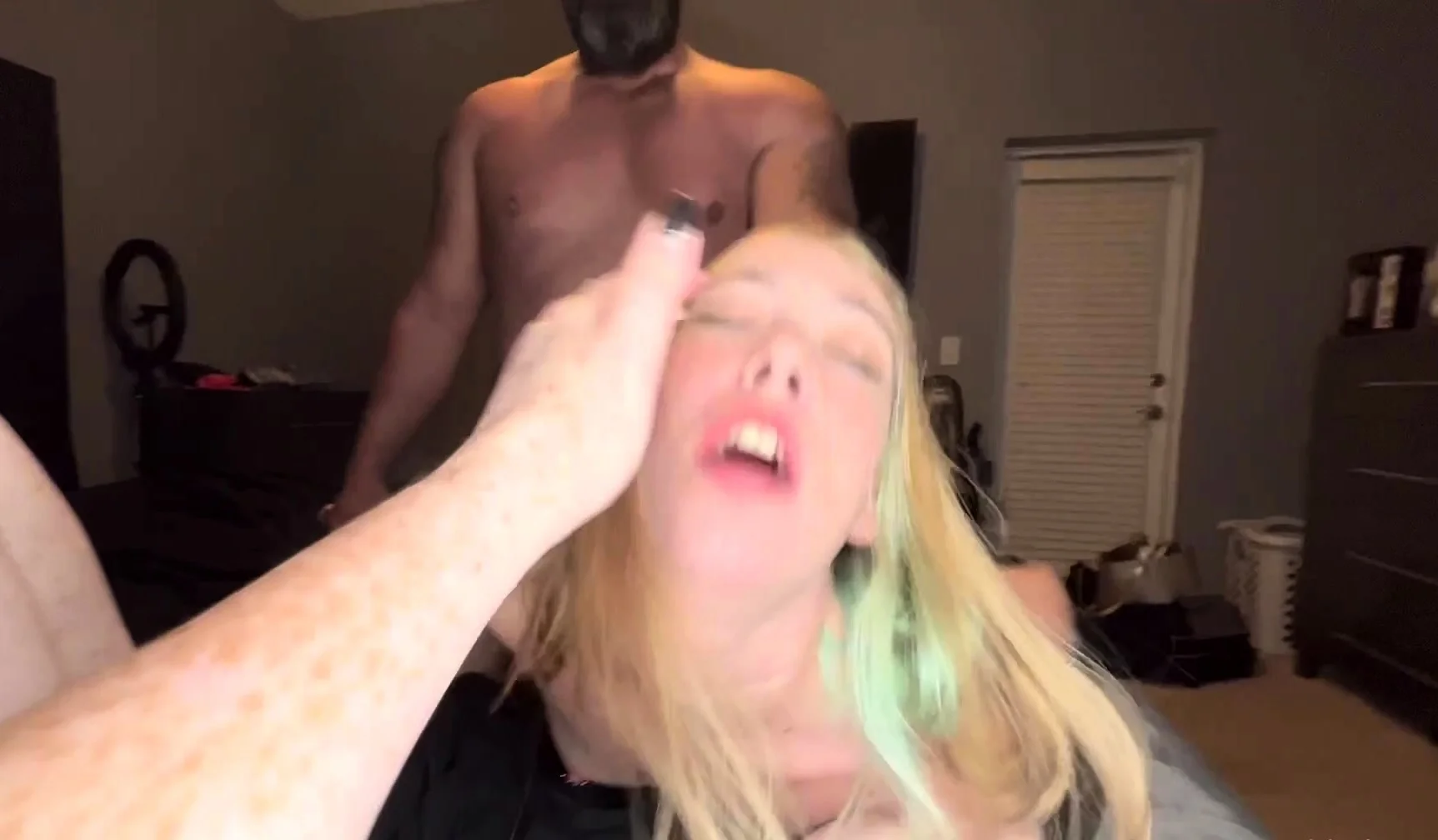 Hot amateur blonde gangbanged