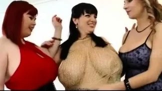 Tattooed Lesbians with Big Boobs Lick Pussy