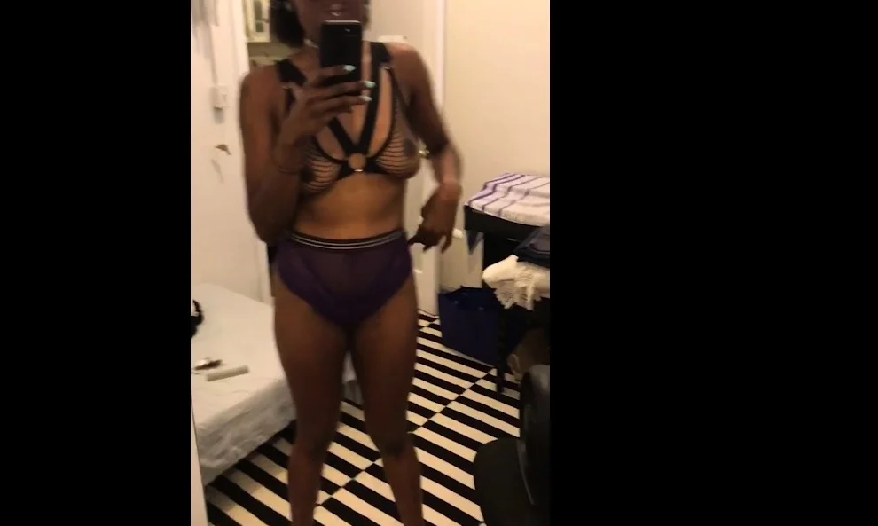 Stylish Black Girl In Lingerie