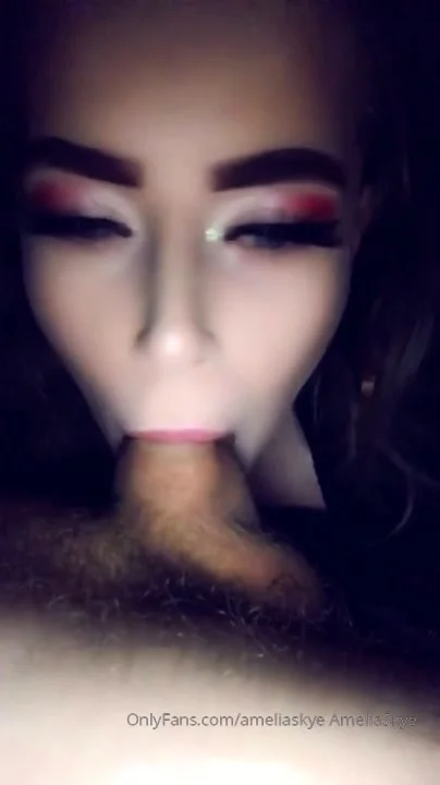 Mature brunette amateur giving a great POV blowjob
