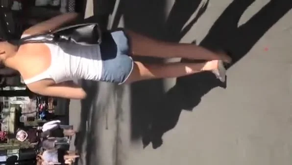 Nice ass in jeans shorts