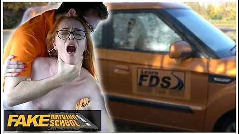 British Ginger Babe Ella Hughes Gets Her Perfect Pussy Fucked During Driving L