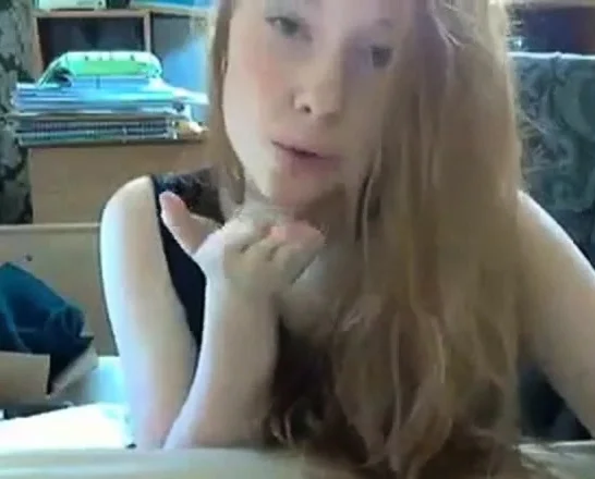 Redhead  teen masturbaing