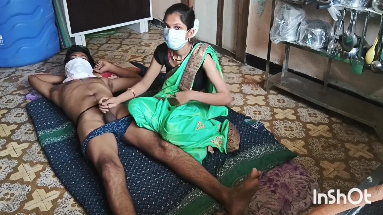 Shivani In Green Saree Getting Ready For Sex