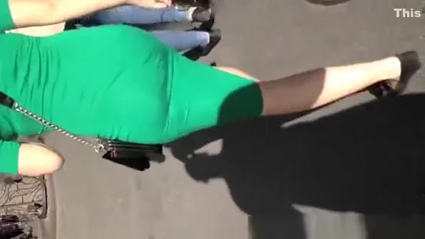 Nice ass in tight dress