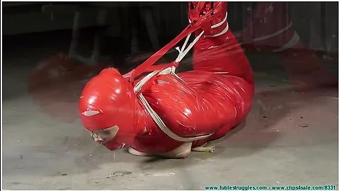 Red Mummification Hogtie