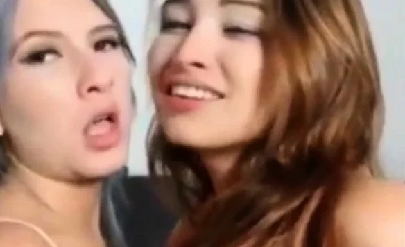 Latina girls hot kiss