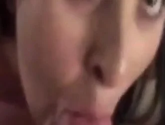 Hot girlfriend gives great blowjob