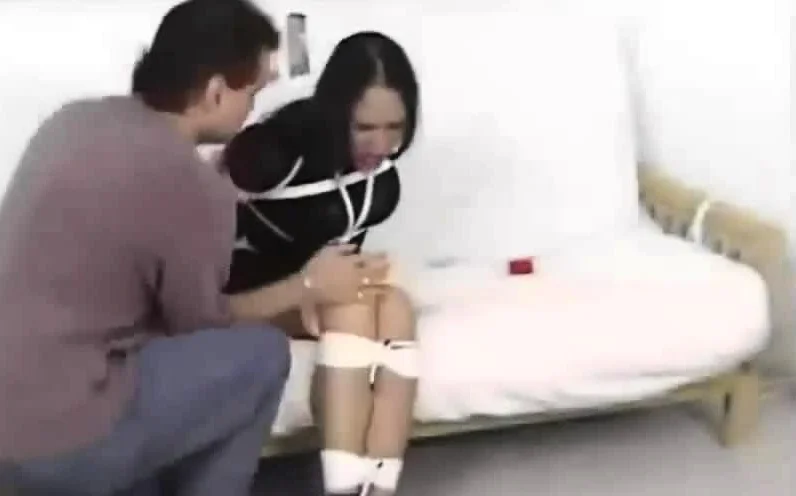 Sexy Asian Girl Bound, Gagged and Groped