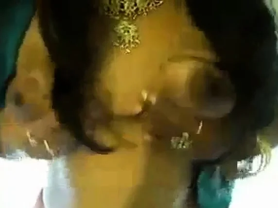British Indian wife gives sexy strip. cum on tits