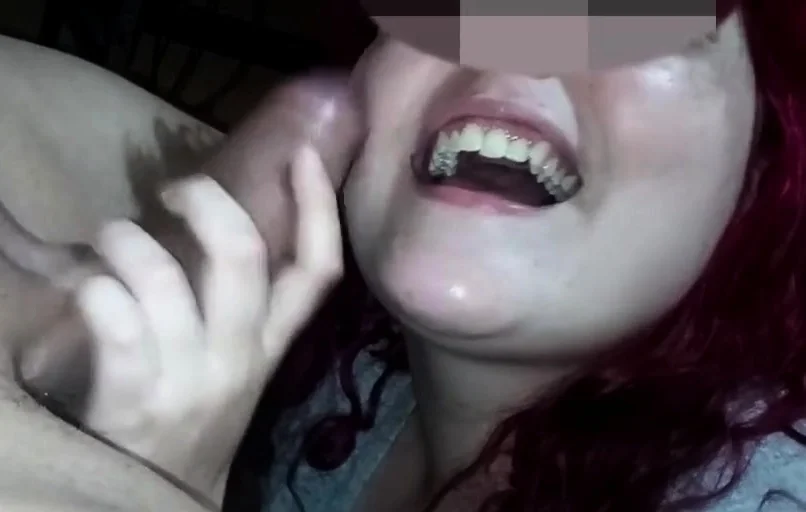 Taking cum in the face of ex-boyfriend. I love taking cum
