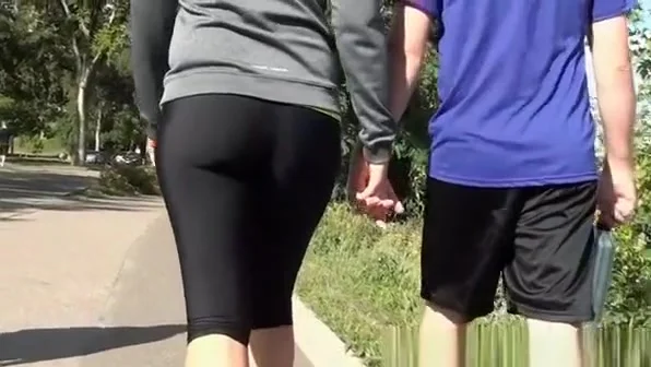 Tight spandex pantyline