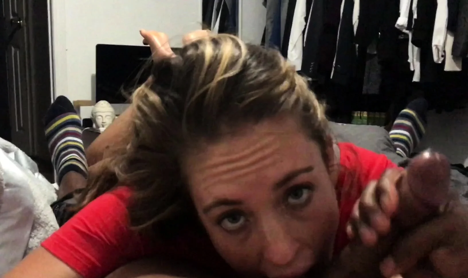 Czech amateur blowjob and fucking POV in public