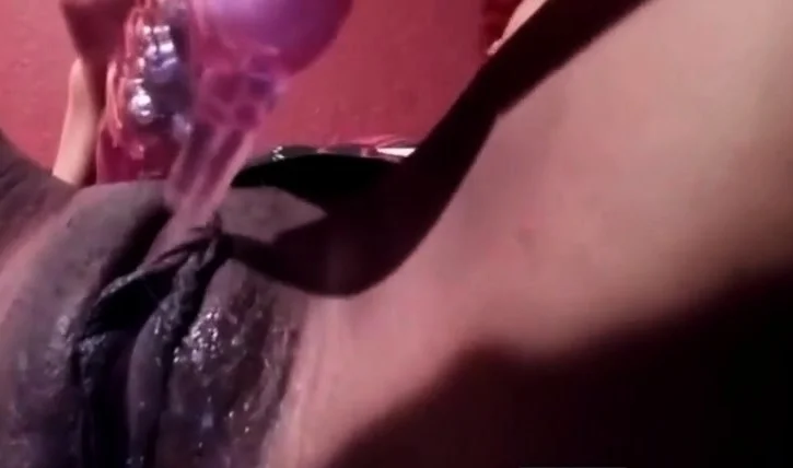 Black Girl's Orgasm and Squirting Contractions Close-Up