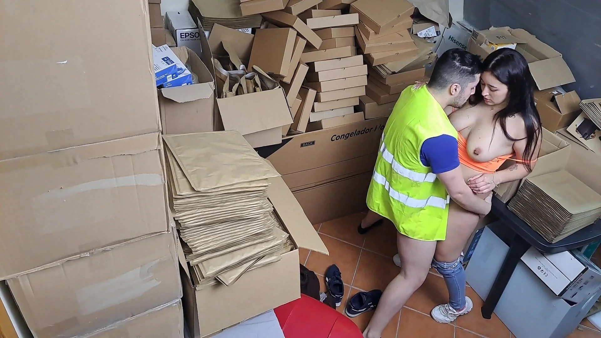 Sexy Latina Goddess Boss Catches Employee On The Phone