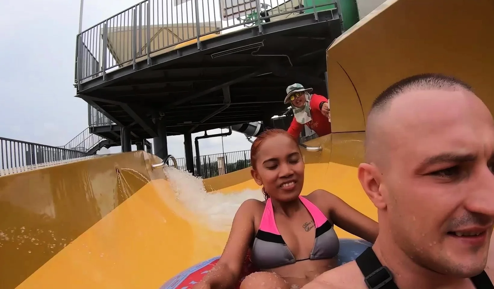 Water park fun with big ass Asian GF