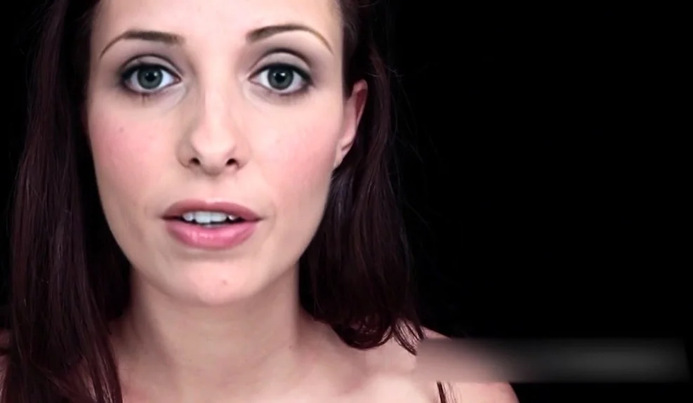 Beautiful teen brunette Jessica Sinn masturbates