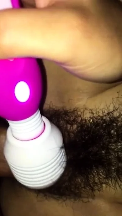 Close up of wet hairy Japanese pussy