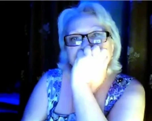 hot granny flashing her big tits of her husband hidden