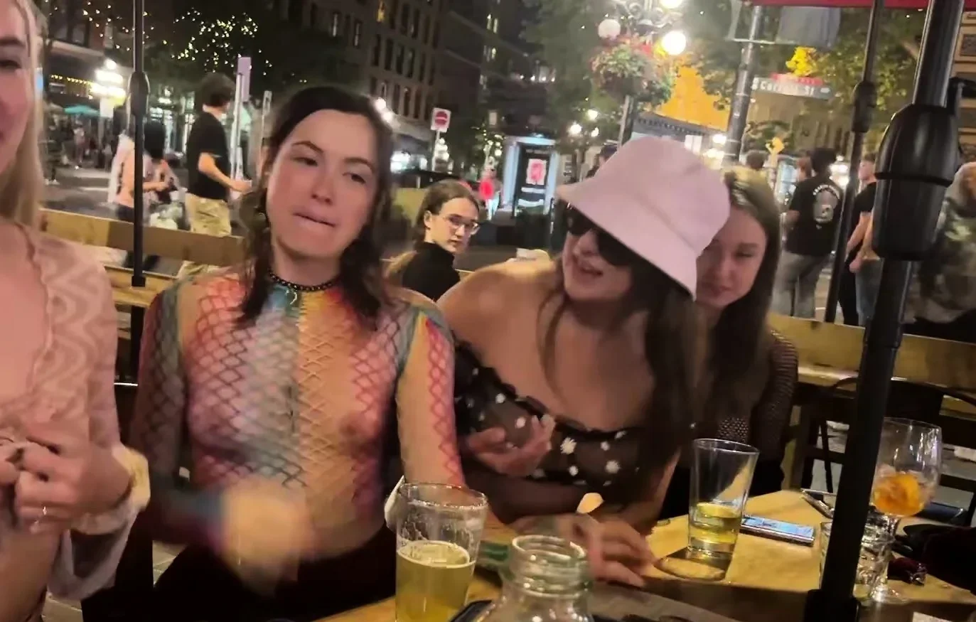 Amateur princesses voyeur fucking in public place