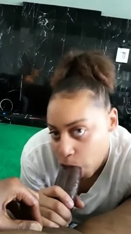 Puma Swede finds a stiff big cock and gives it a blowjob