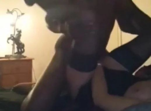 White girl taking that big black dick