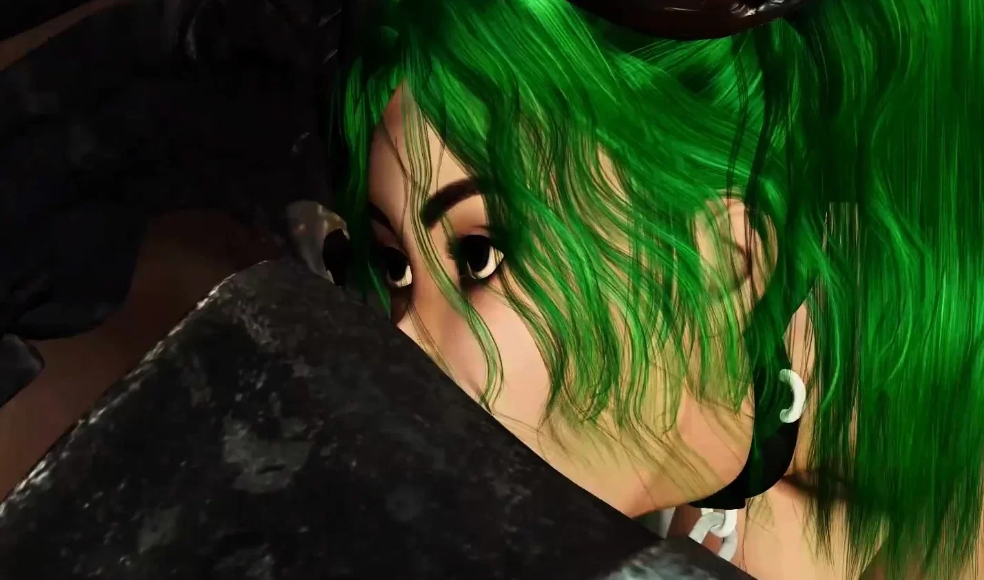 Sci-fi soldier fucks a hot woman with huge boobs in the lab
