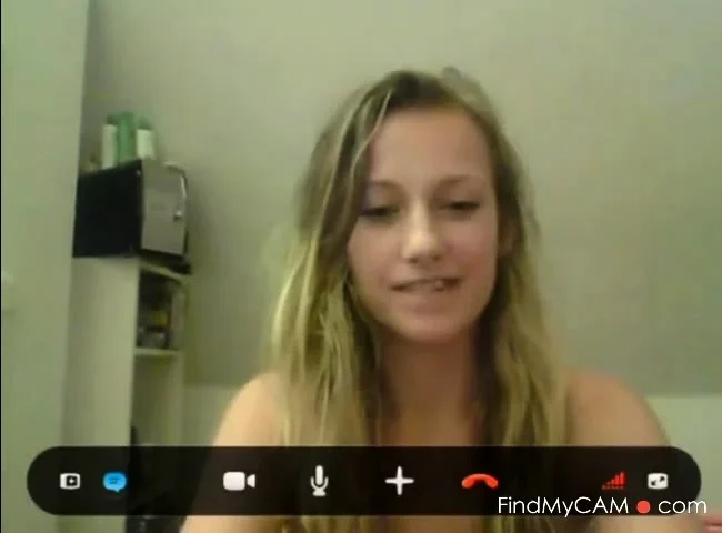 Blonde cutie on Skype