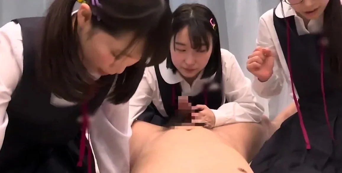 Horny busty japanese teen group sex with big black dick