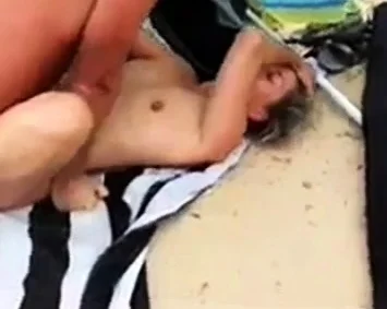 His girl with stranger at the beach
