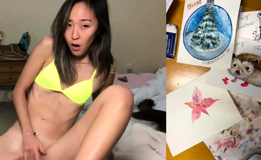 Small tit girl Georgia Jones masturbating in panties
