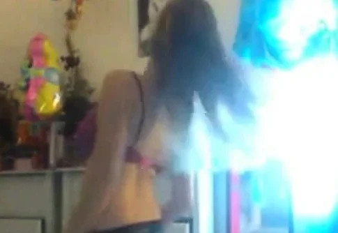 Sexy Blonde Teen Strips