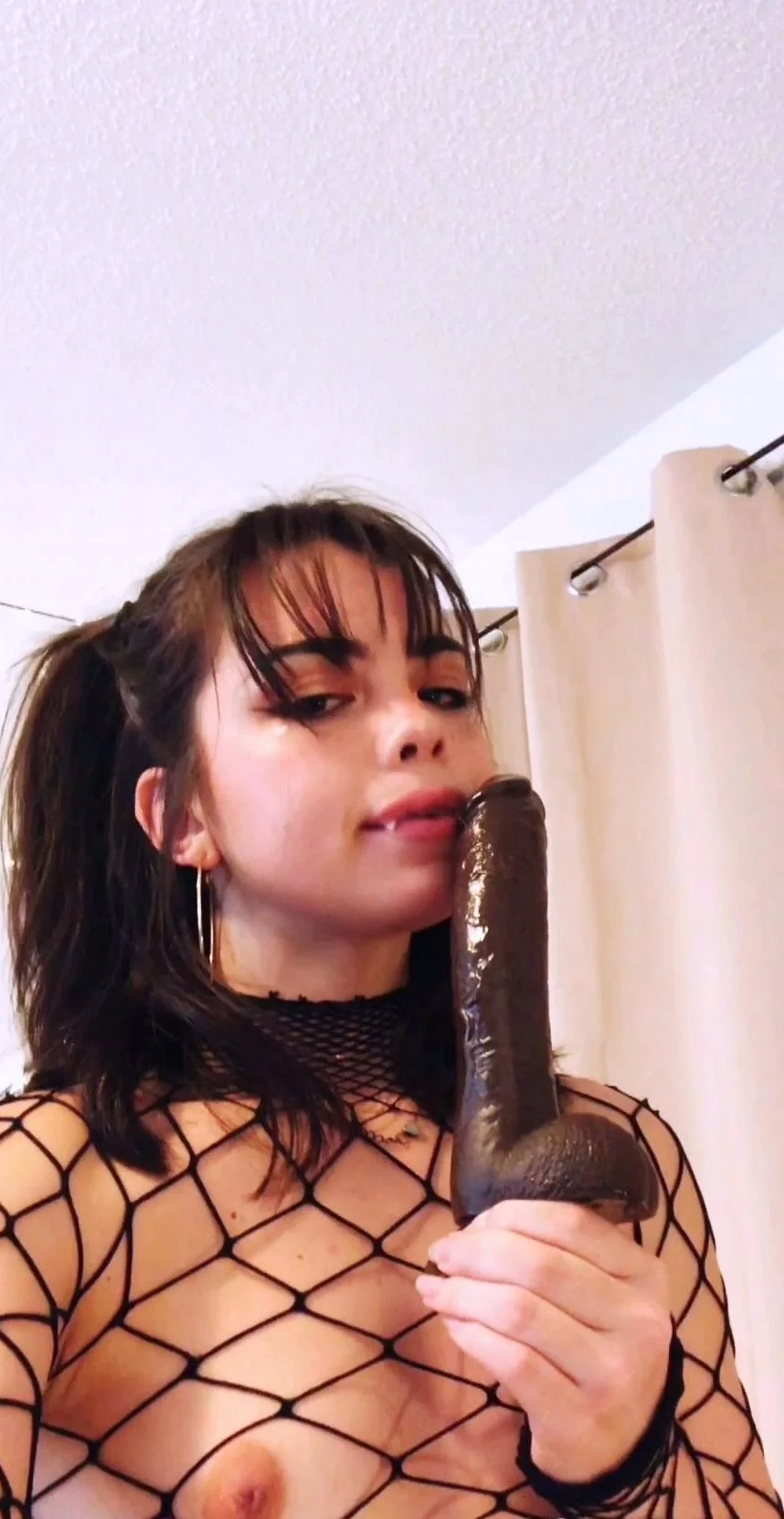 Independent Teen brunette girl toying pussy outdoor