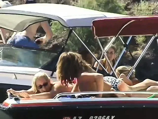 Bitches go wild while partying on spring break and flash it all