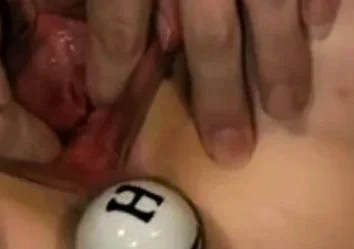Pussy stuffed with balls