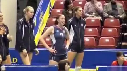 Volleyball beauties in their skintight shorts