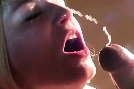 Thick load on amateur facial loving slut