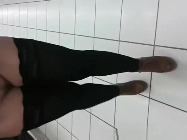 Exhibitionist woman flashing in supermarket