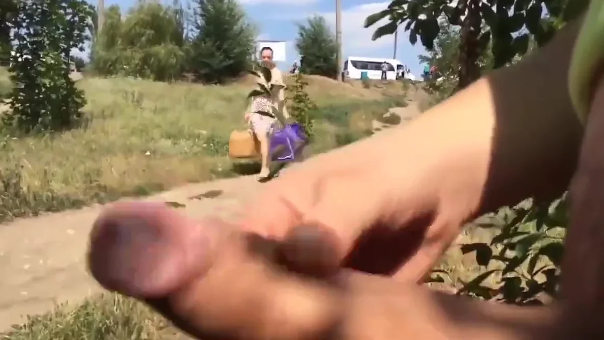 jerking besides the path