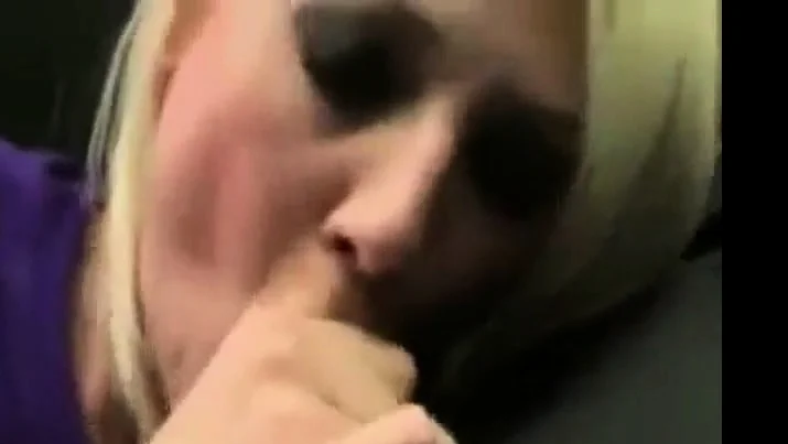Fine Blonde Amateur Swallowing Cum In The Car