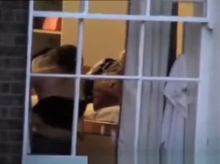 woman spied through window