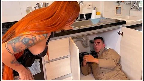 All Plumbers Have Big Dicks So You Have To Test Them. Andrea Castro & Jean Paul