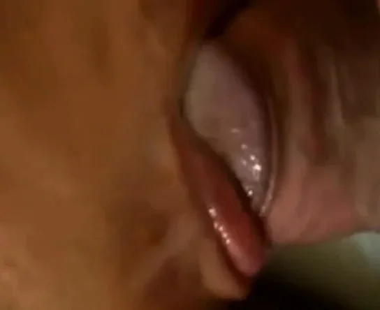 Wife's blowjob closeup