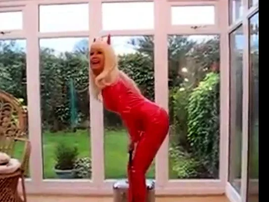 Red PVC Catsuit
