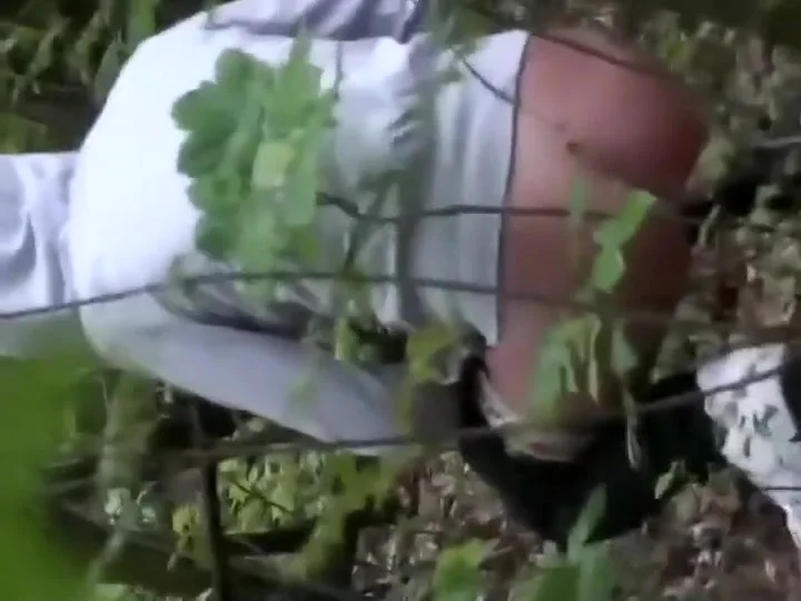 Hot girl sneaked up on as she pees