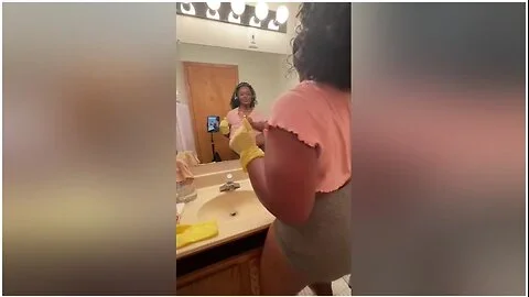 Ebony Bbw Cleaning Nipples Hanging Out My Shirt