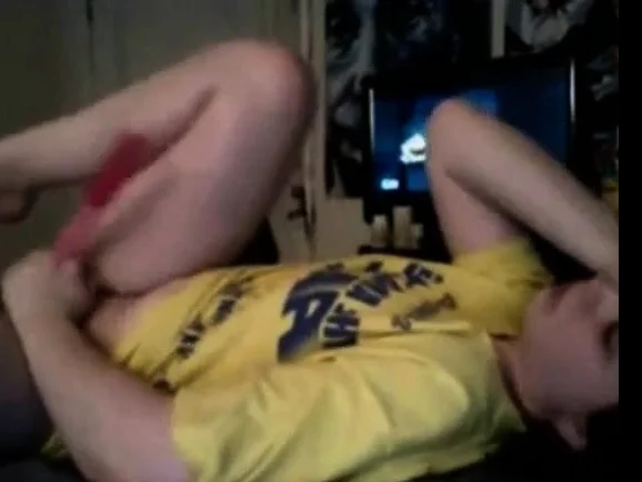 Freaky college teen masturbates and chokes herself
