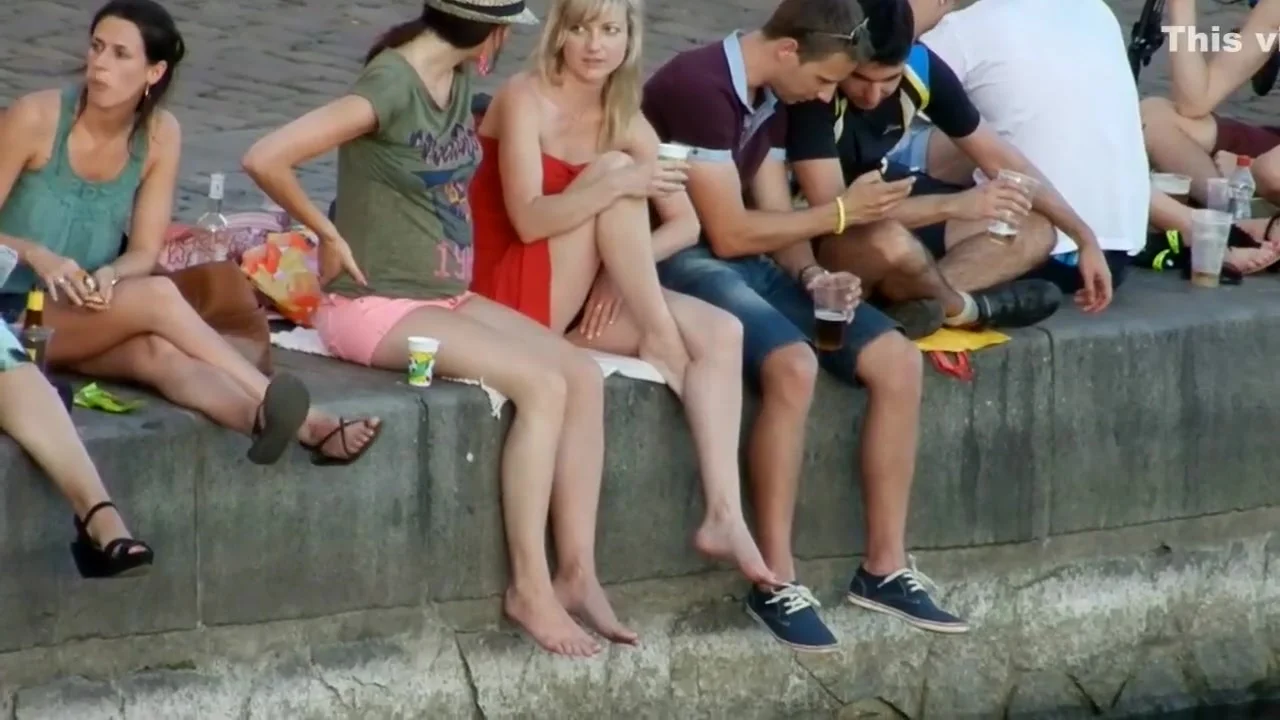 Sheer panties seen from far away